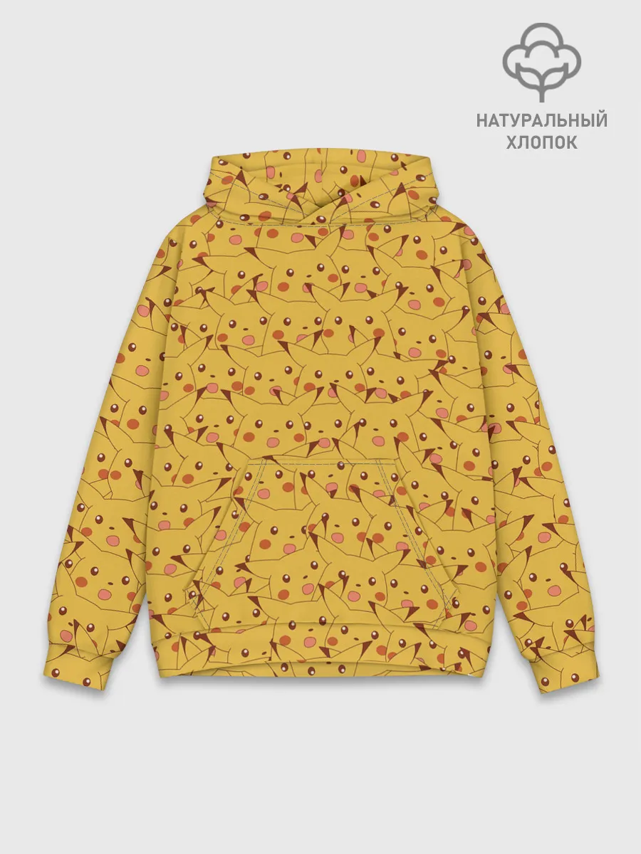 Худи мужской база хлопок / Пикачу