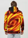 Худи мужской база хлопок / ОГНЕННЫЕ ВОЛНЫ | FIRE STRIPES