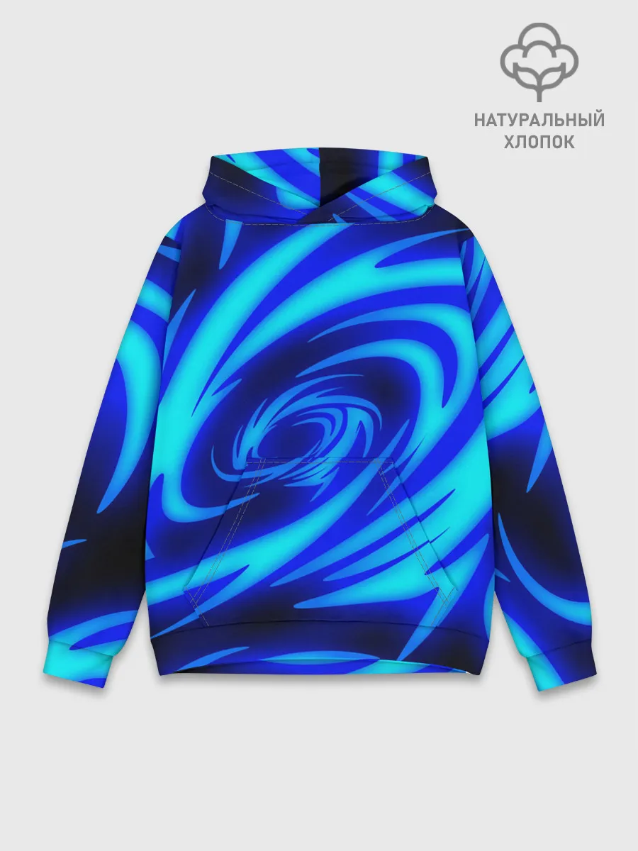 Худи мужской база хлопок / ОГНЕННЫЕ ВОЛНЫ | FIRE STRIPES
