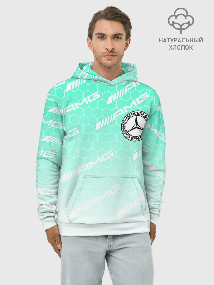 Худи мужской база хлопок / MERCEDES BENZ AMG