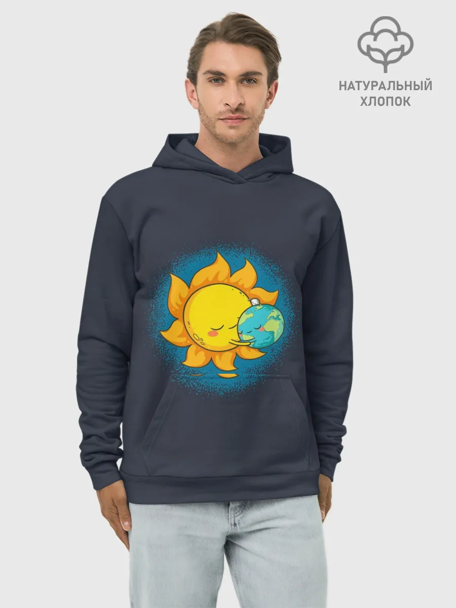 Худи мужской база хлопок / Согрей моё сердце