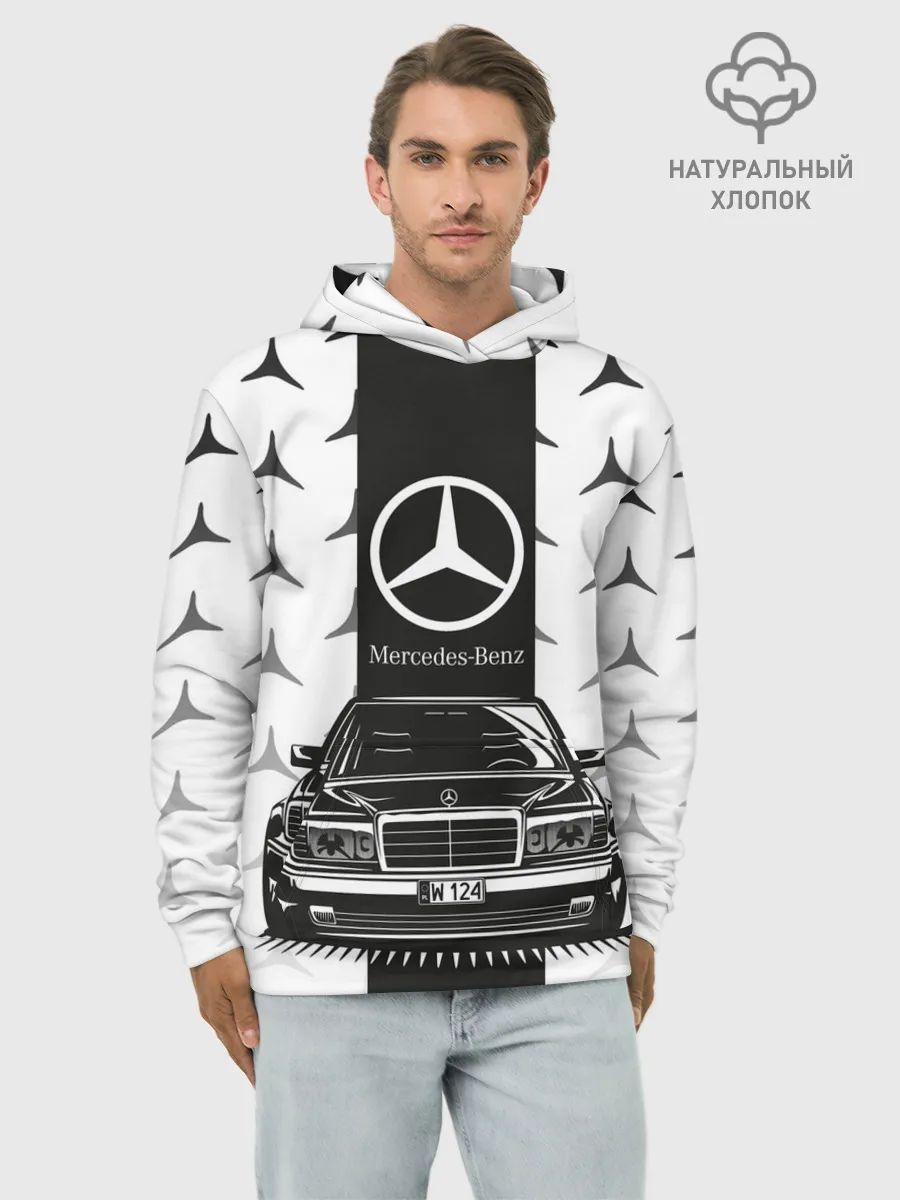 Худи мужской база хлопок / MERCEDES BENZ