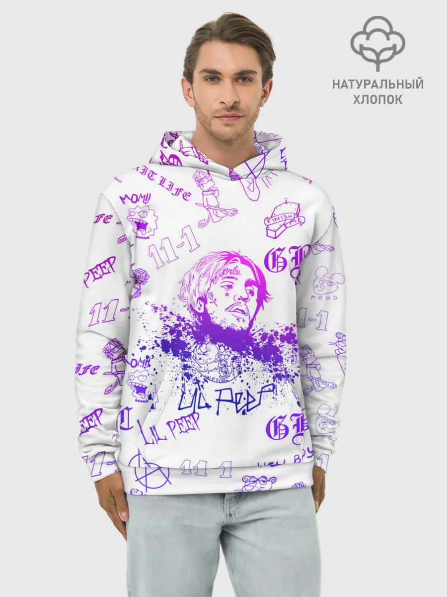 Худи мужской база хлопок / LIL PEEP