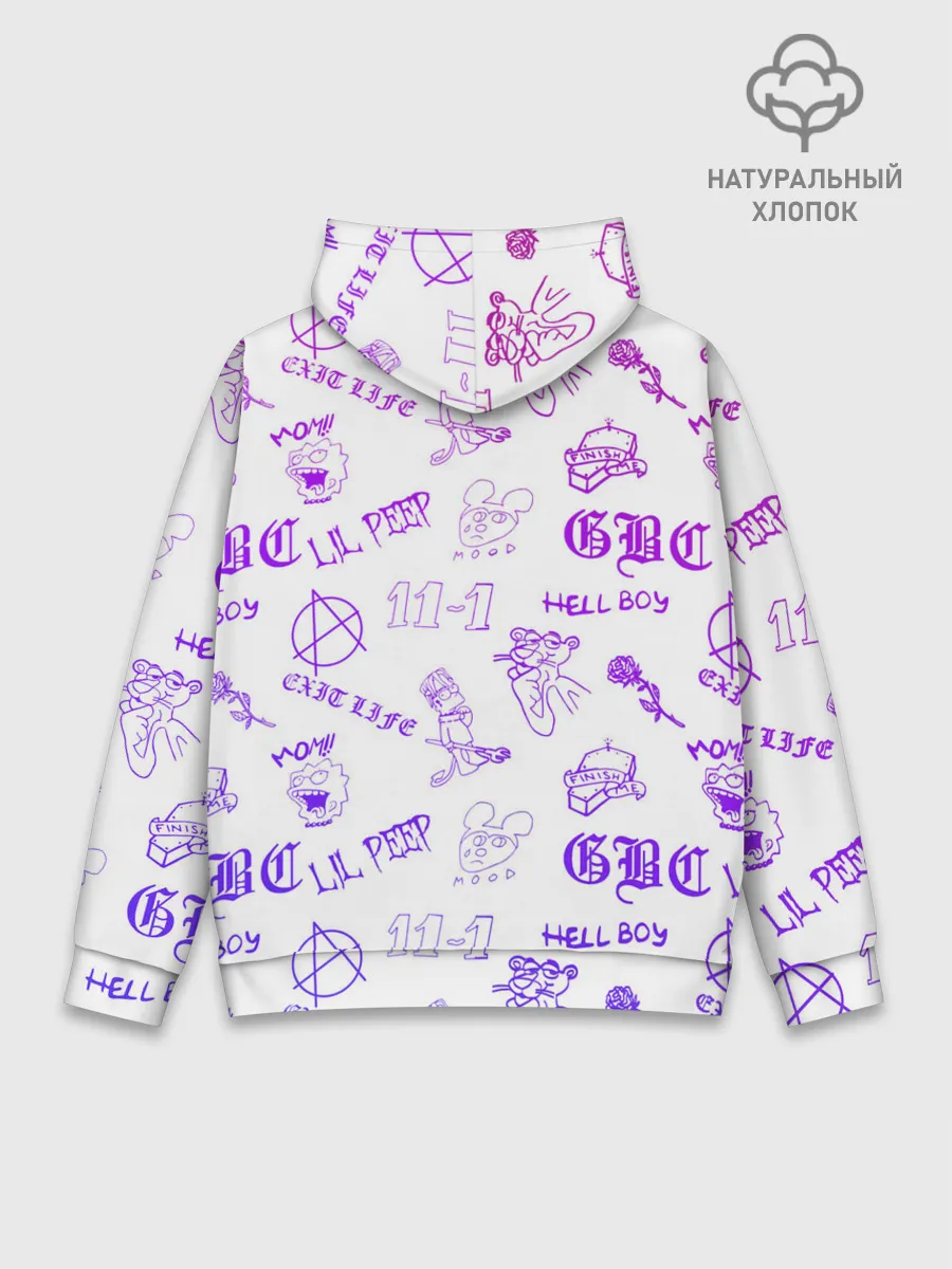 Худи мужской база хлопок / LIL PEEP