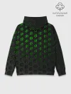 Худи мужской база хлопок / Зелёные соты 3D