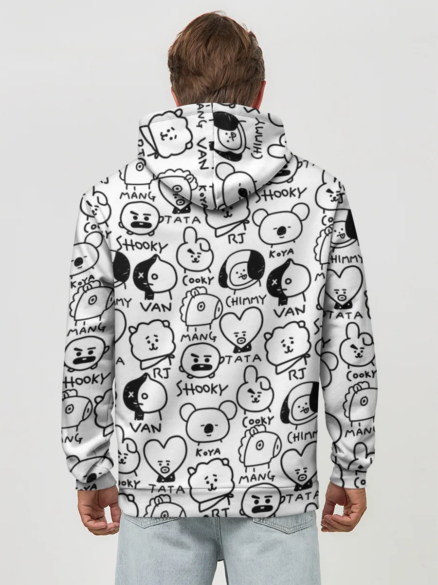 Худи мужской база хлопок / BTS | BT21