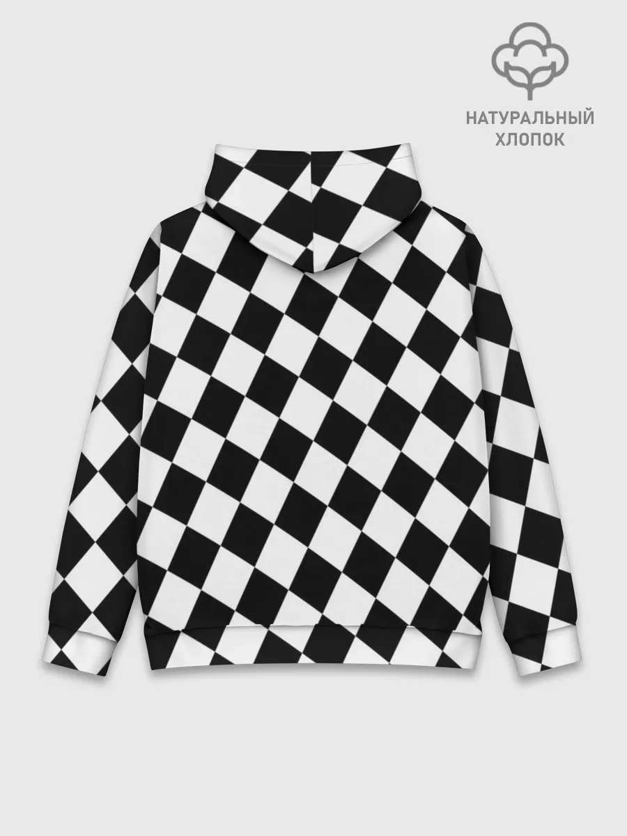 Худи мужской база хлопок / Шахматы