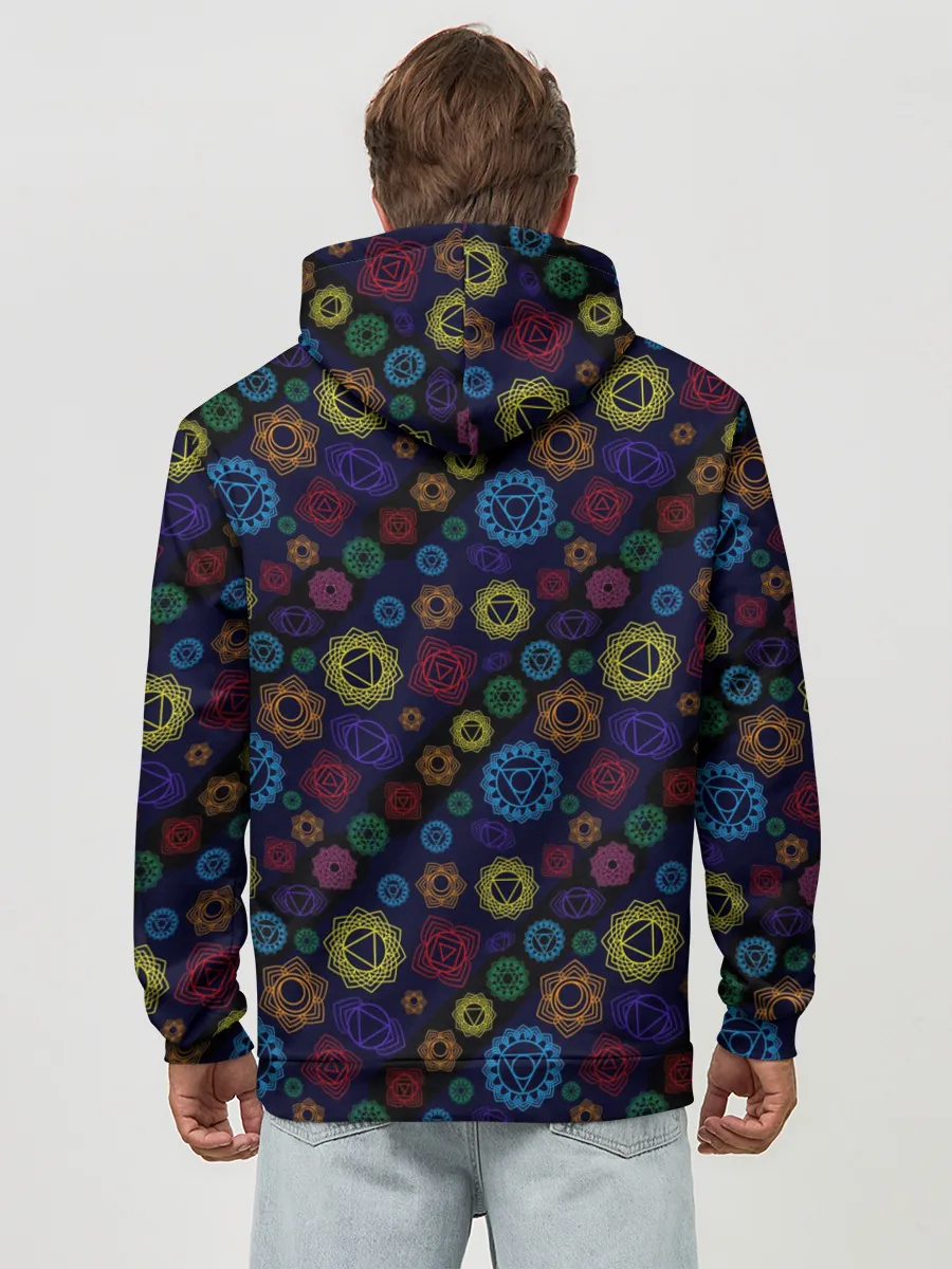 Худи мужской база хлопок / Чакры