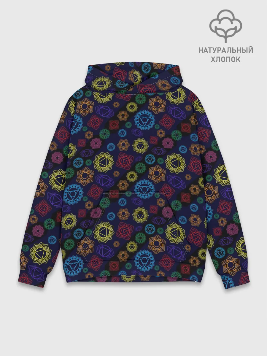 Худи мужской база хлопок / Чакры