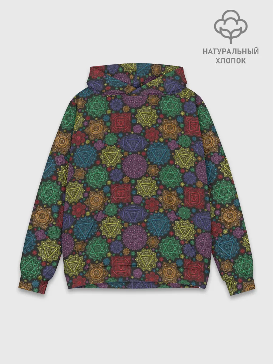 Худи мужской база хлопок / Чакры