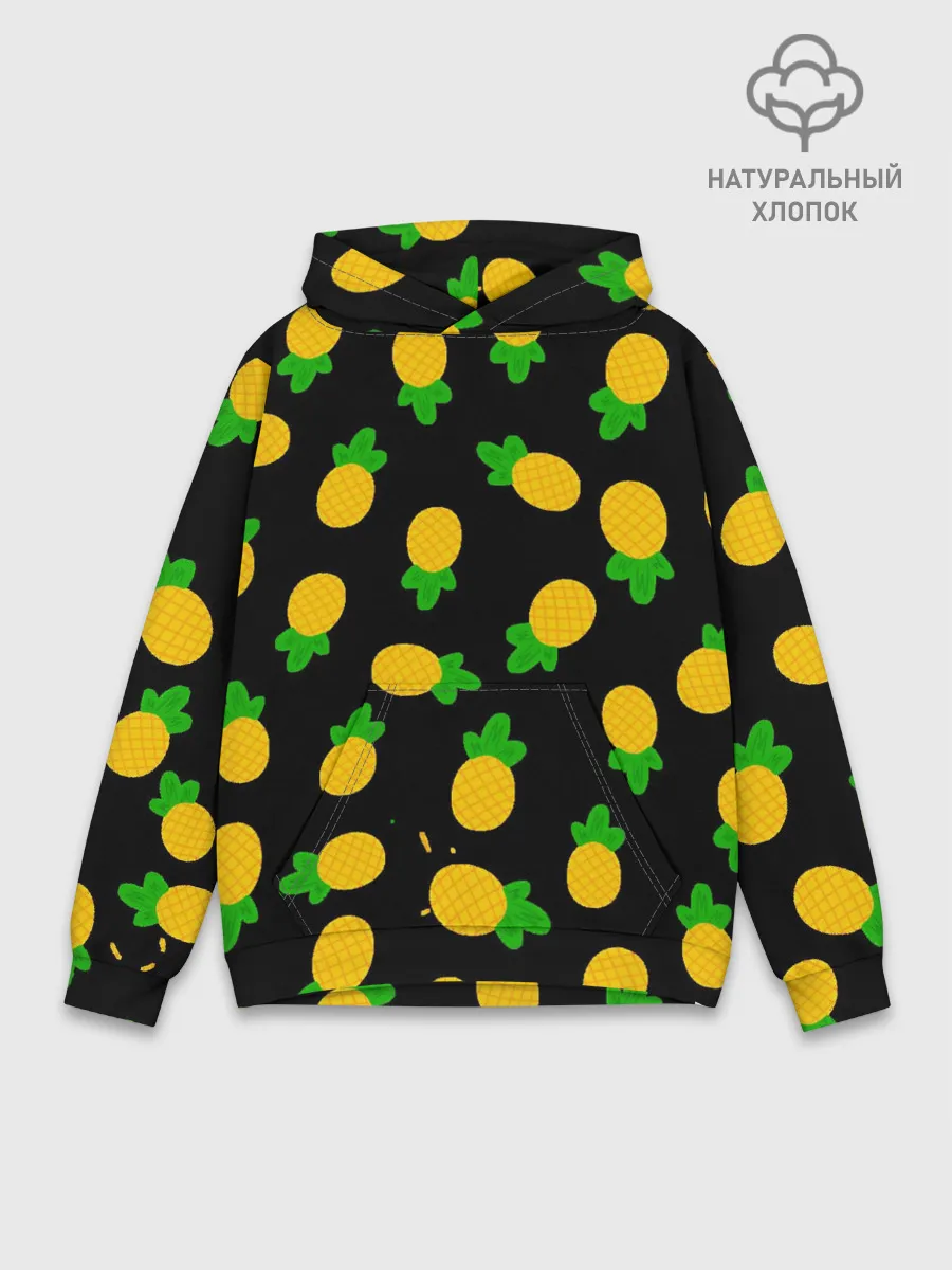 Худи мужской база хлопок / Ананасы
