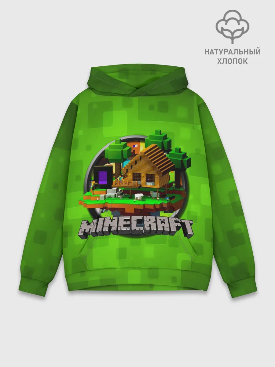 Худи мужской база хлопок / Minecraft