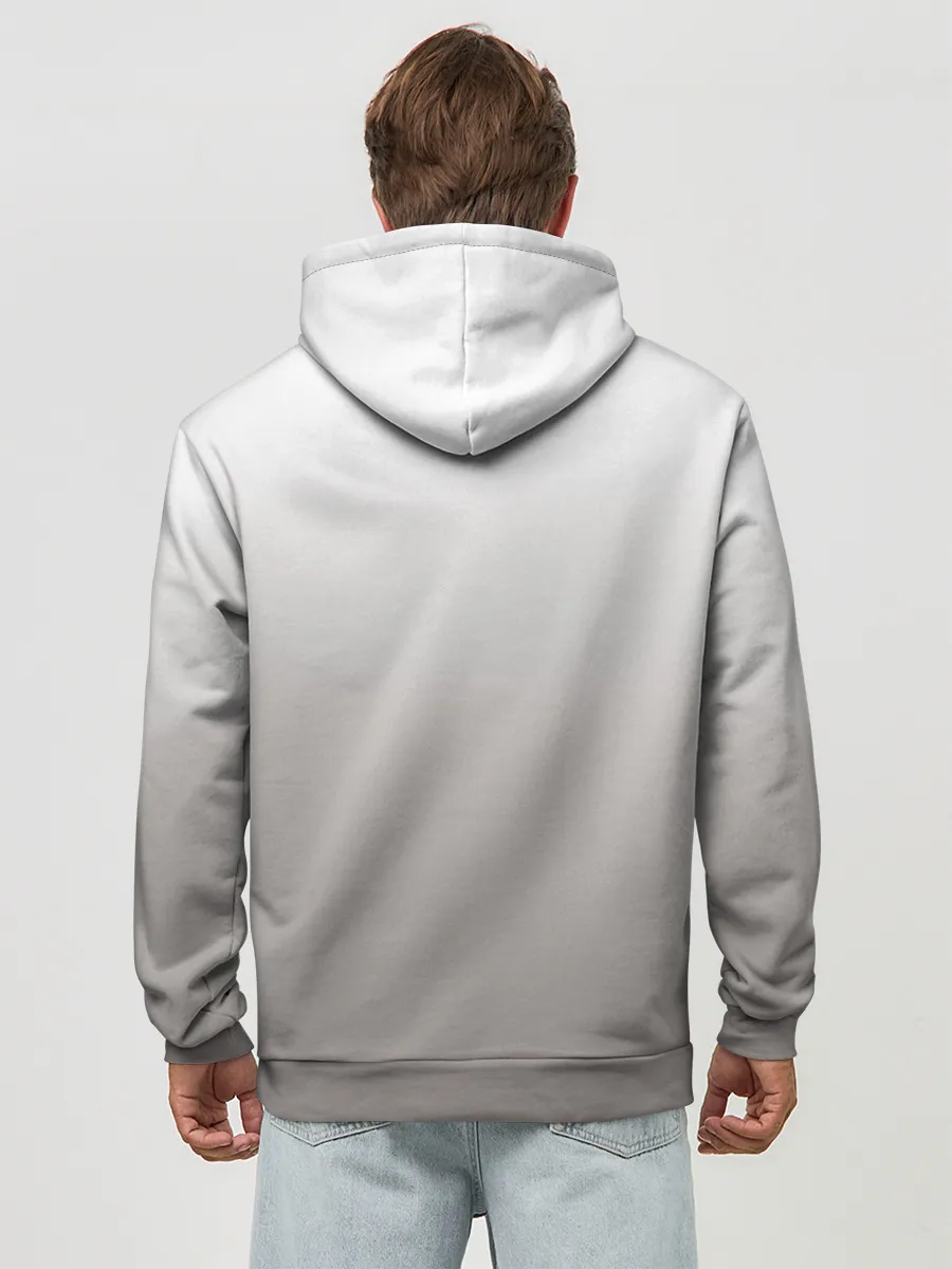 Худи мужской база хлопок / французский бульдог сердечко