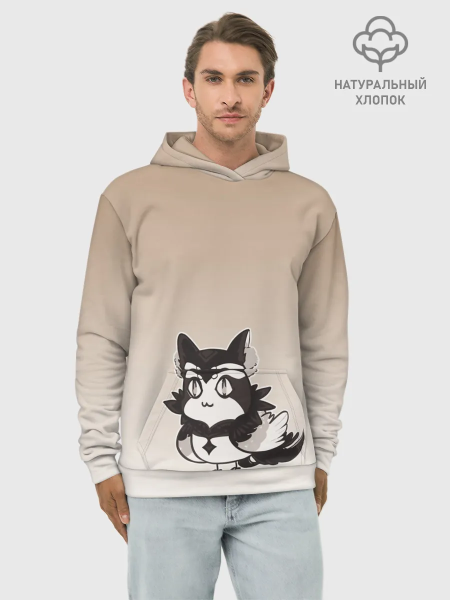 Худи мужской база хлопок / сова котик аниме