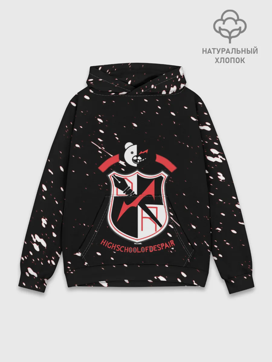 Худи мужской база хлопок / danganronpa logo