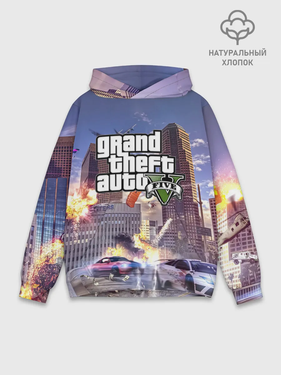 Худи мужской база хлопок / ЭКШЕН Grand Theft Auto V