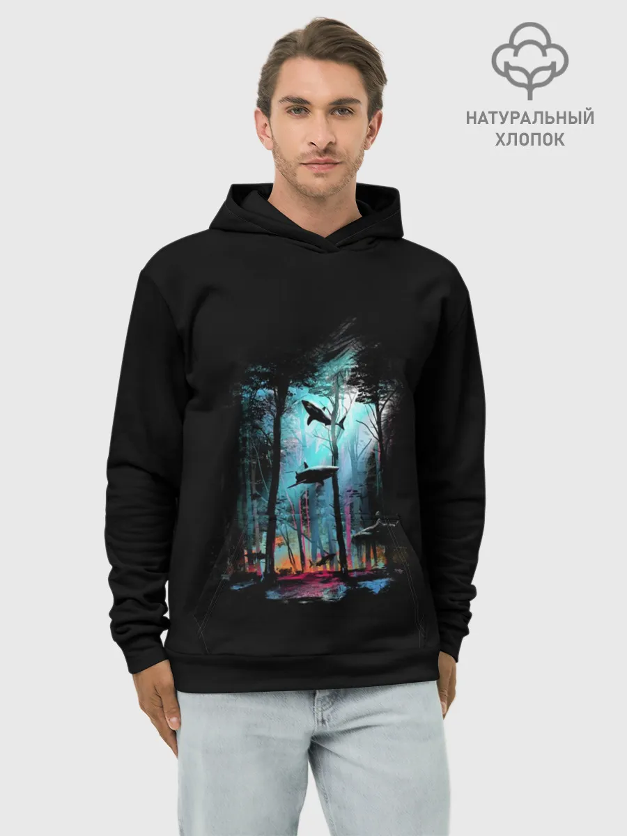 Худи мужской база хлопок / Shark forest