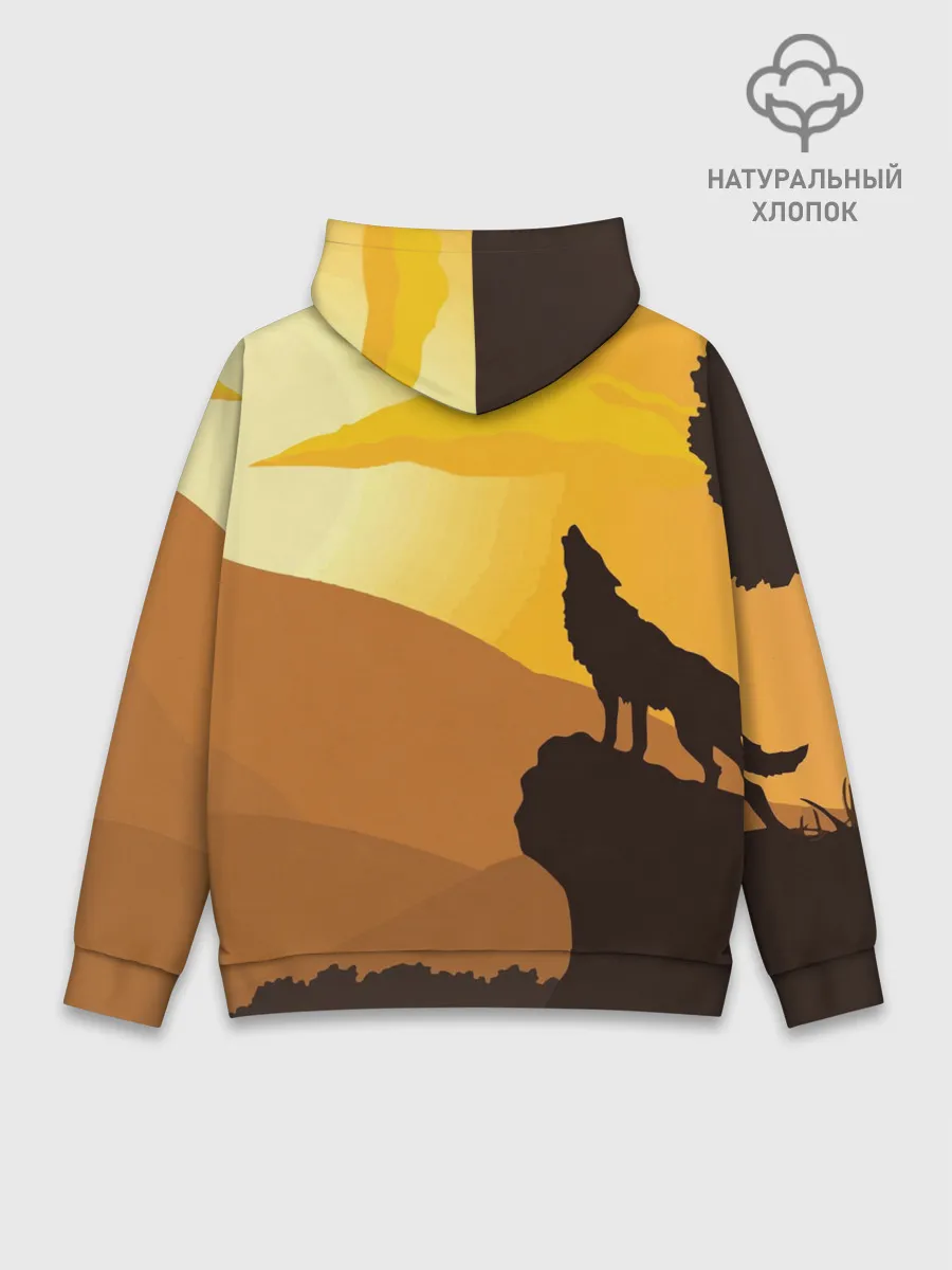 Худи мужской база хлопок / Rust