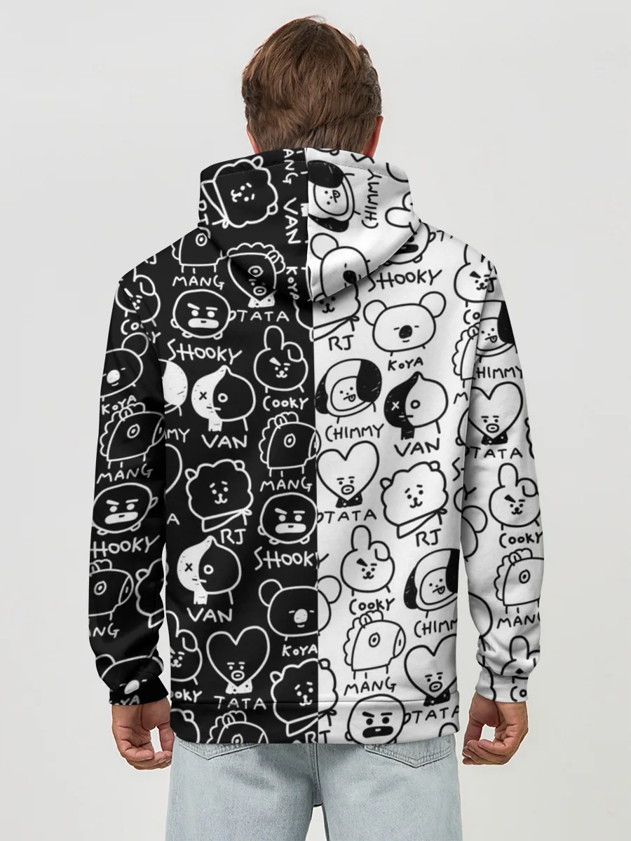 Худи мужской база хлопок / BTS | BT21