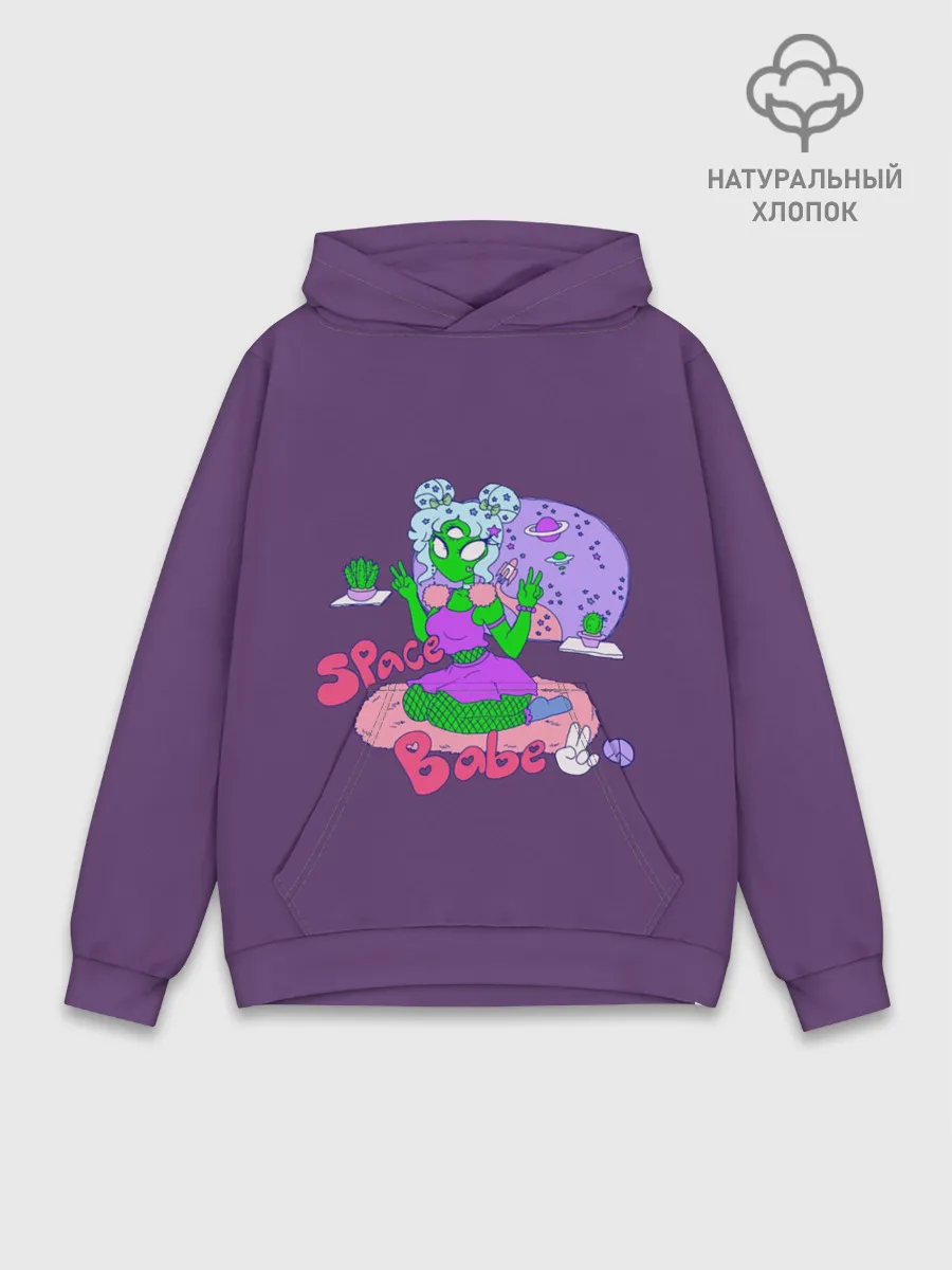 Худи мужской база хлопок / Space Babe