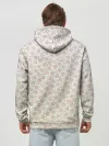 Худи мужской база хлопок / узор мелкие цветочки
