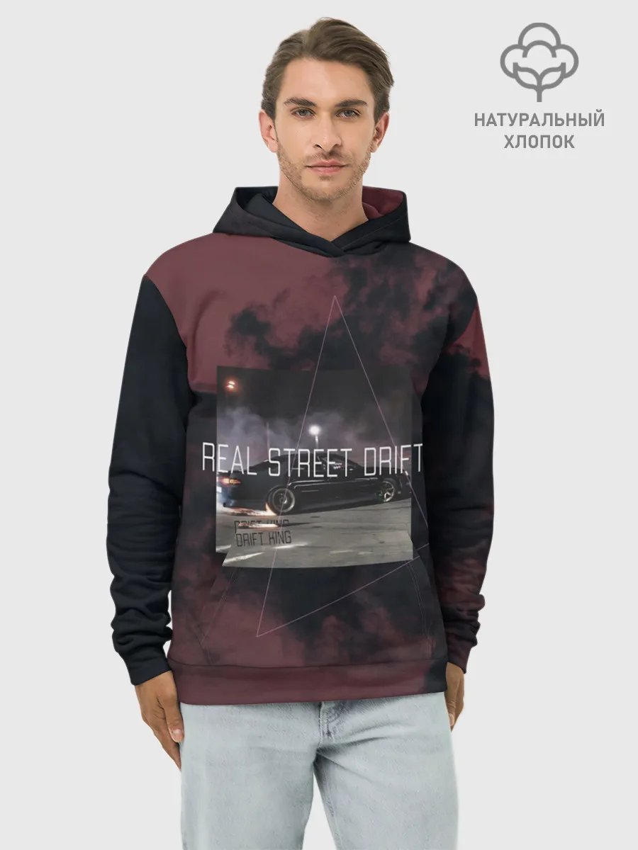 Худи мужской база хлопок / Street Drift | Уличный дрифт
