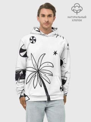 Худи мужской база хлопок / Летние вайбы
