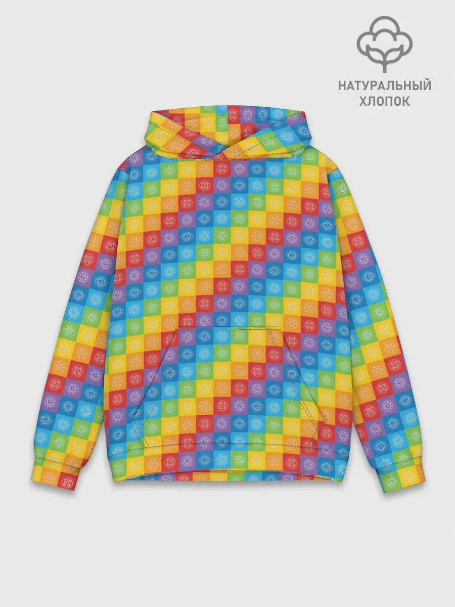 Худи мужской база хлопок / Чакры