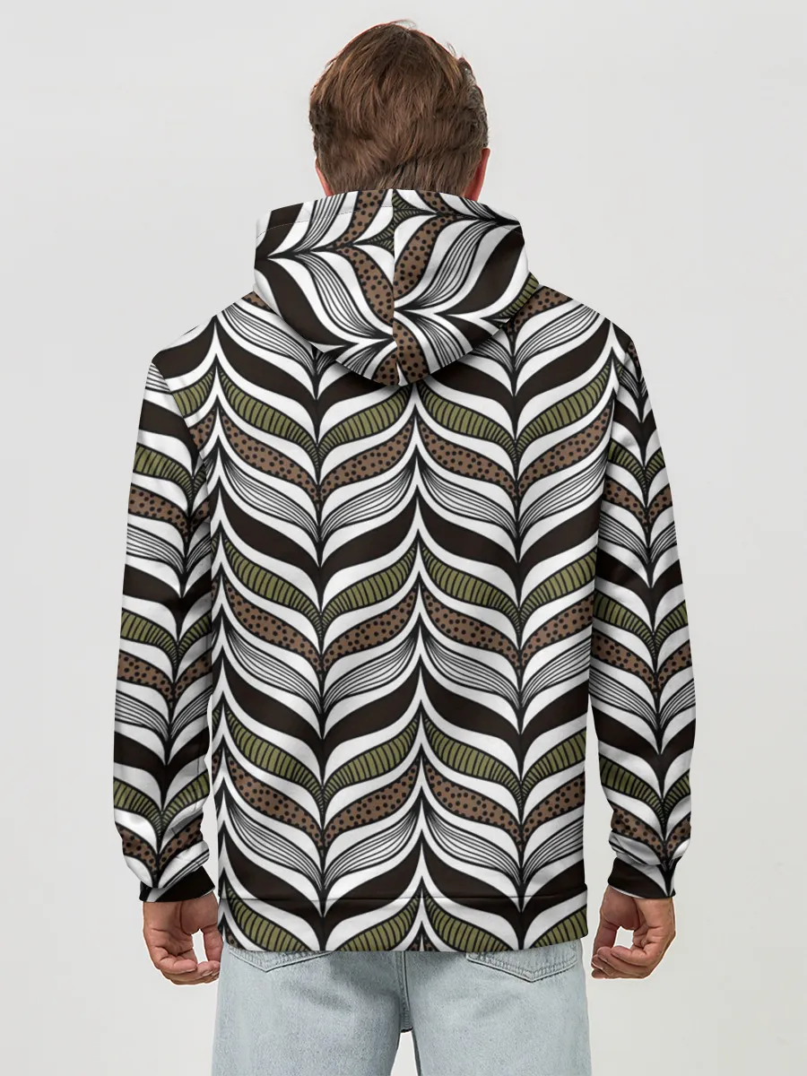 Худи мужской база хлопок / Африканский племенной узор