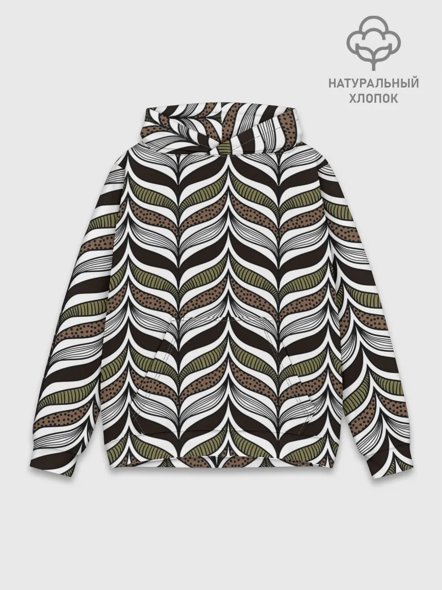 Худи мужской база хлопок / Африканский племенной узор