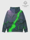 Худи мужской база хлопок / ЗЕЛЕНЫЙ РАЗЛОМ | 3Д РАЗЛОМ