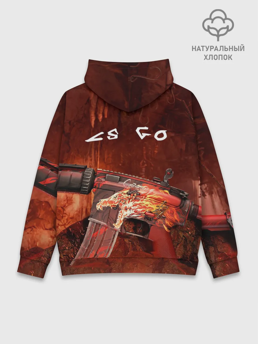 Худи мужской база хлопок / CS GO M4A4 HOWI