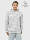 Худи мужской база хлопок / СНЕЖНЫЙ КАМУФЛЯЖ
