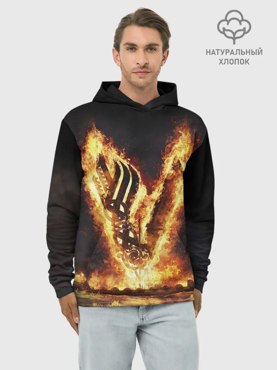 Худи мужской база хлопок / ВИКИНГИ | VIKINGS | V