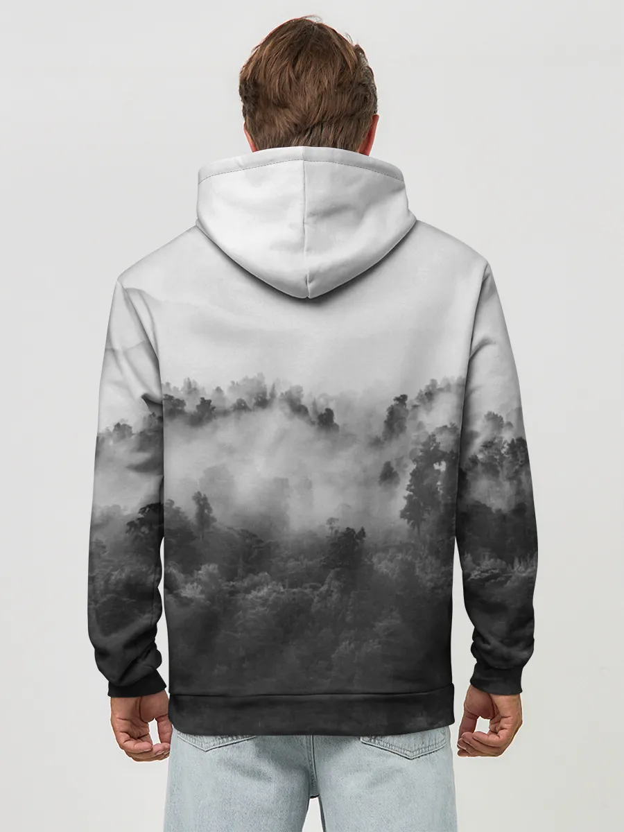 Худи мужской база хлопок / Лес