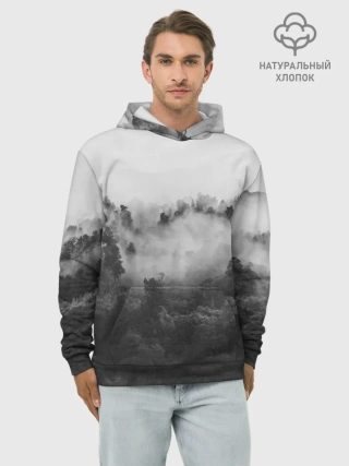 Худи мужской база хлопок / Лес