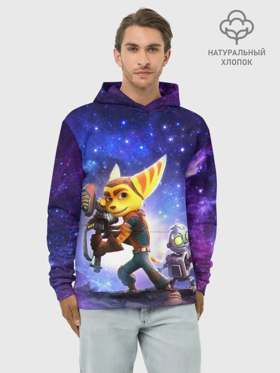 Худи мужской база хлопок / Ratchet & Clank game