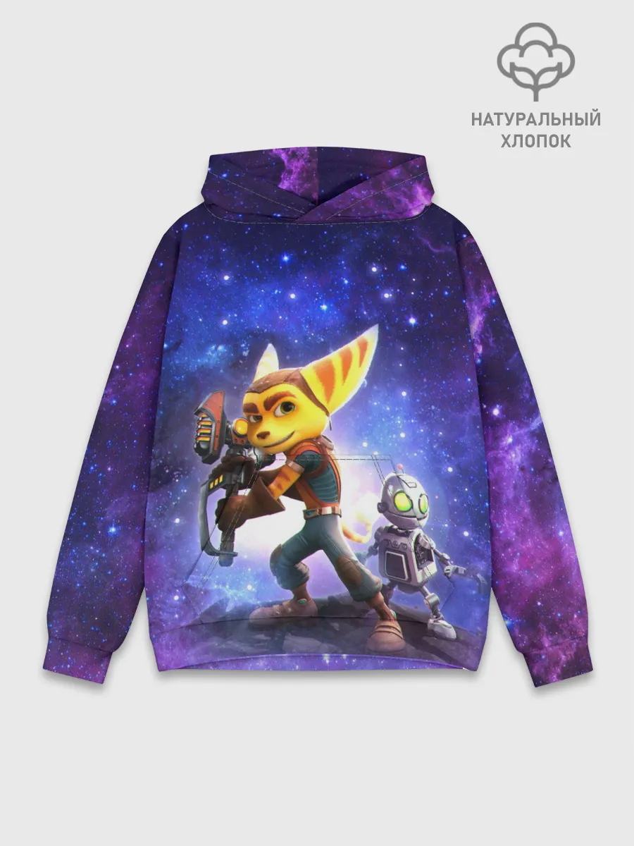 Худи мужской база хлопок / Ratchet & Clank game