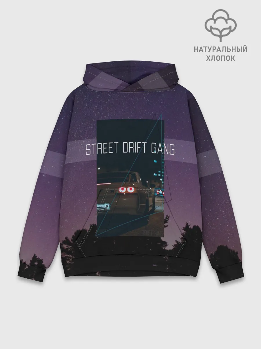 Худи мужской база хлопок / Street Drift Gang | Дрифт