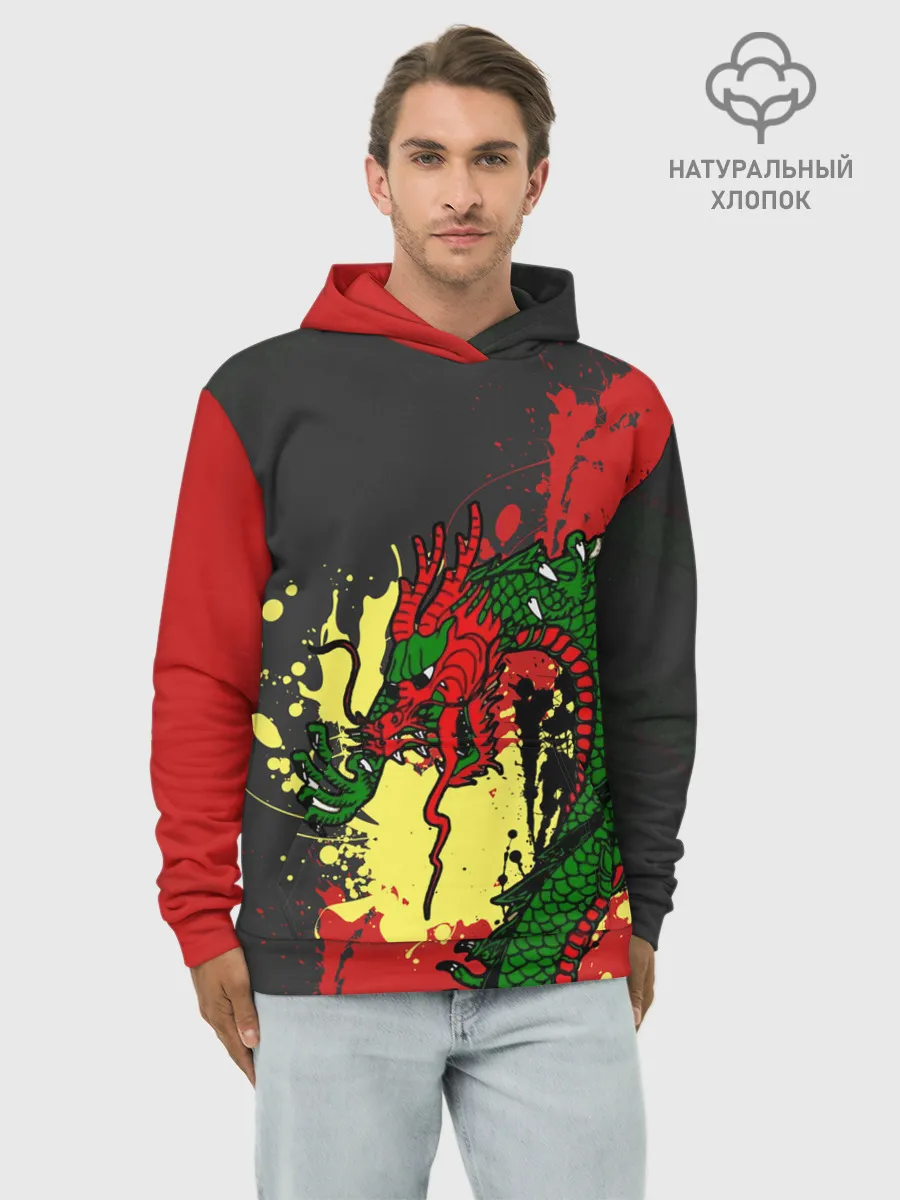 Худи мужской база хлопок / Chinese dragon