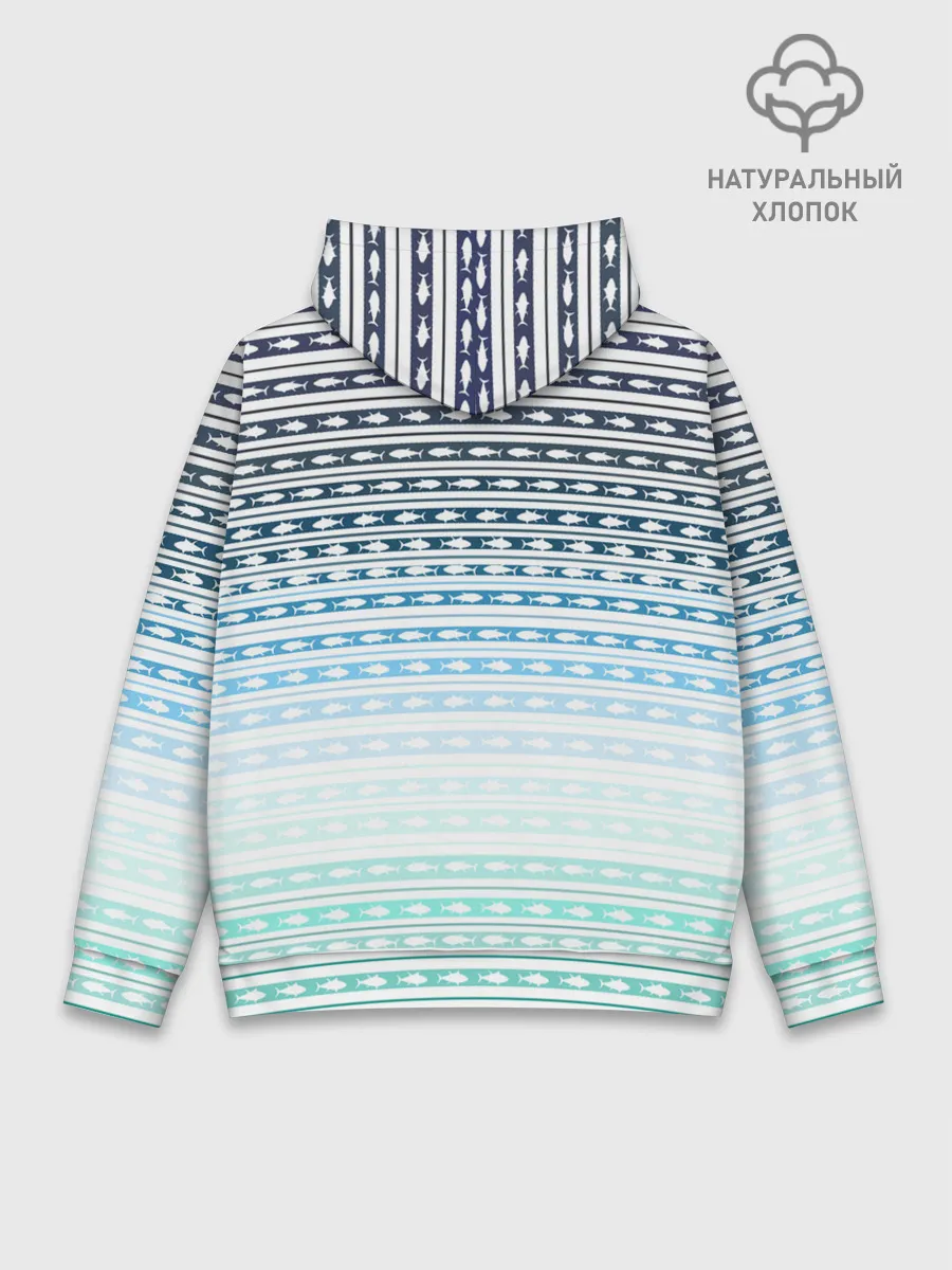 Худи мужской база хлопок / Sunset fish