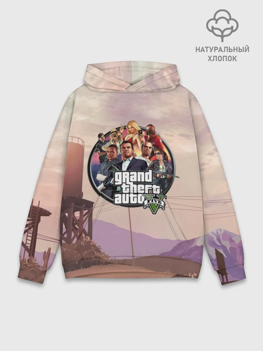 Худи мужской база хлопок / Grand Theft Auto 5 персонажи