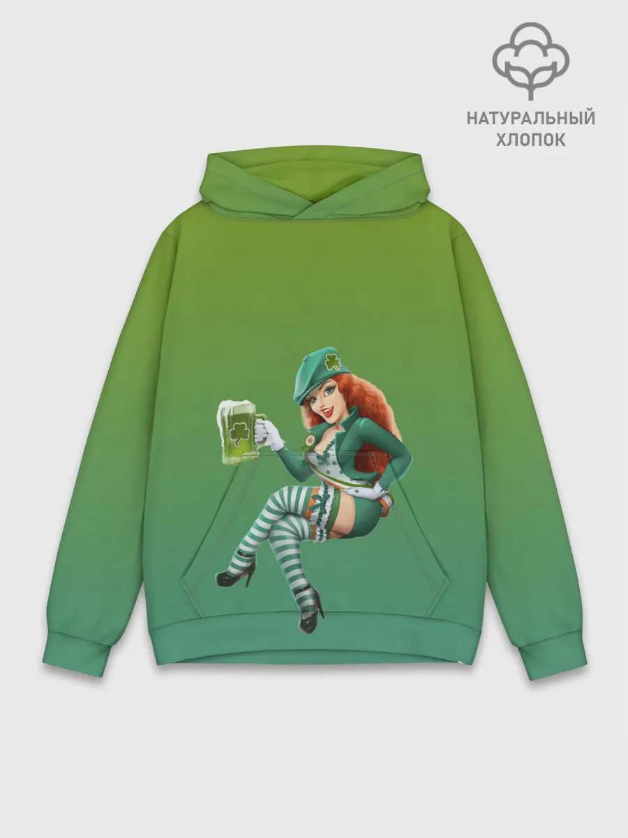 Худи мужской база хлопок / девушка вечеринка на Патрика