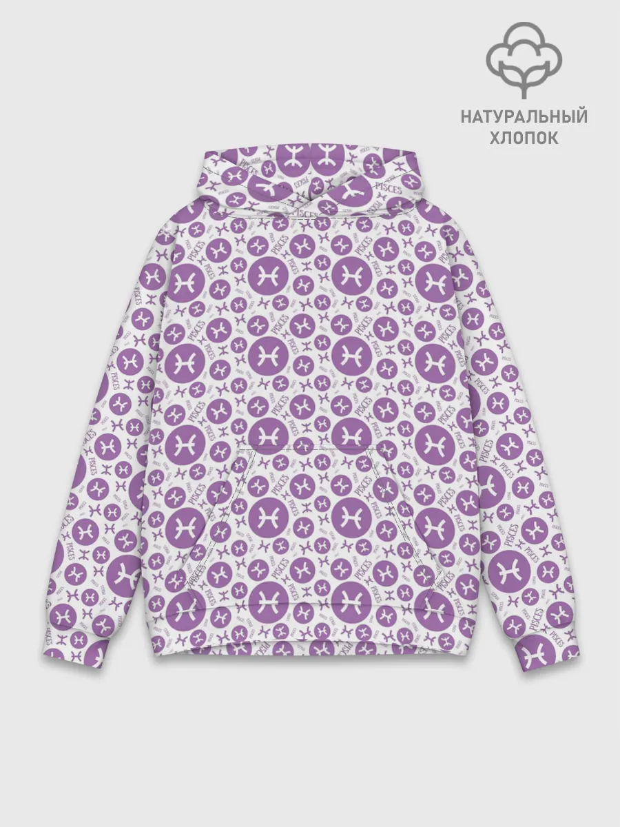 Худи мужской база хлопок / Рыбы