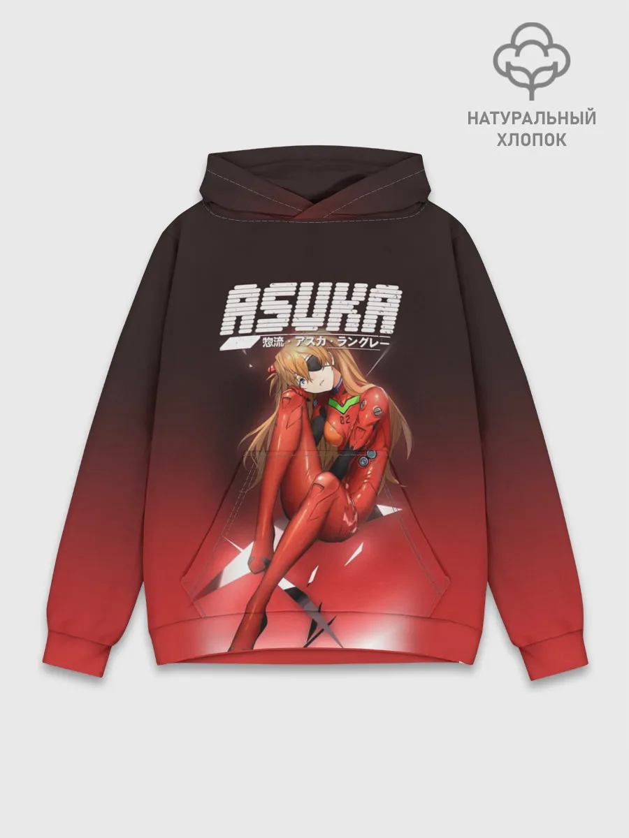 Худи мужской база хлопок / Asuka Eva-02