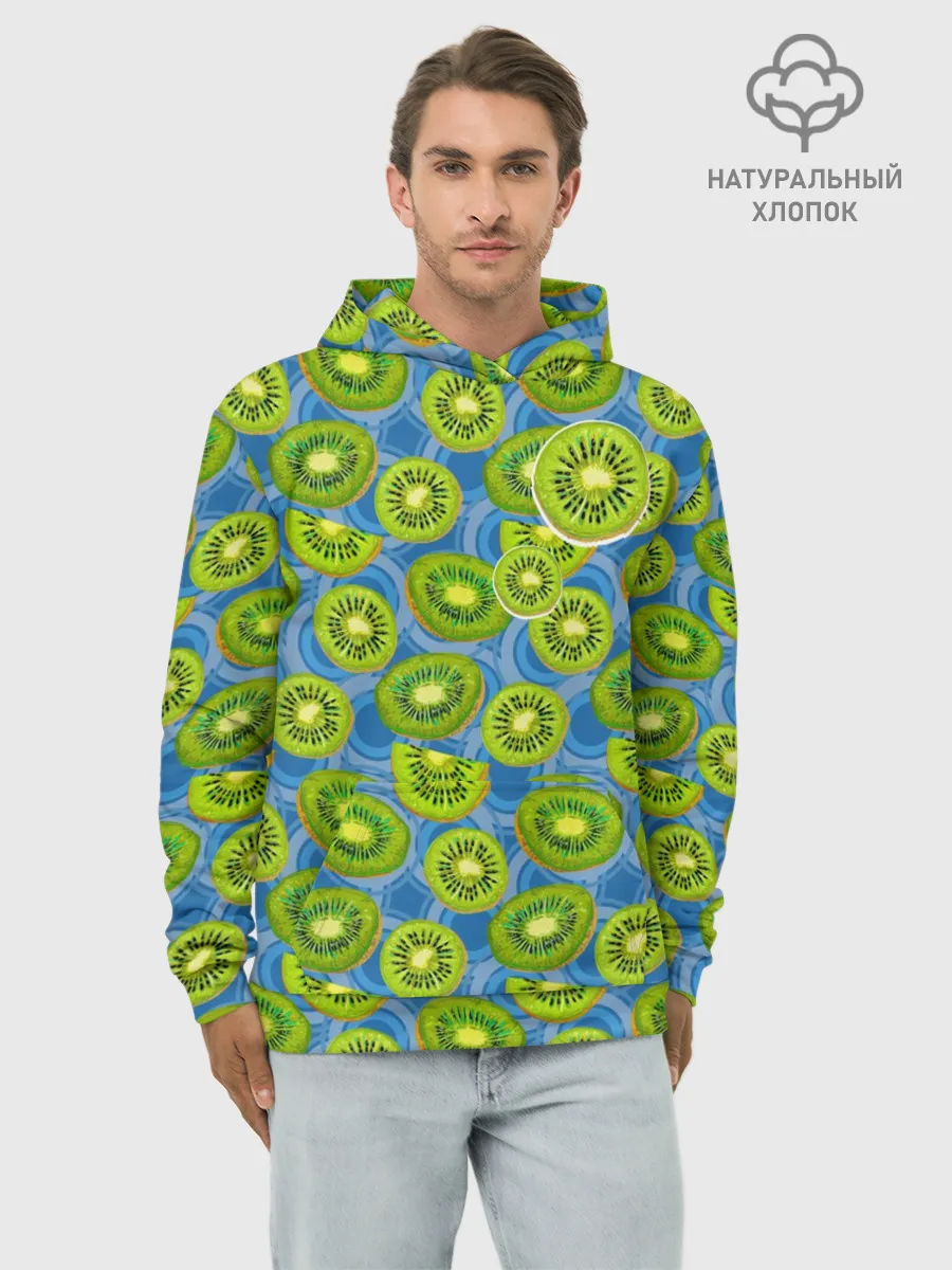 Худи мужской база хлопок / Киви