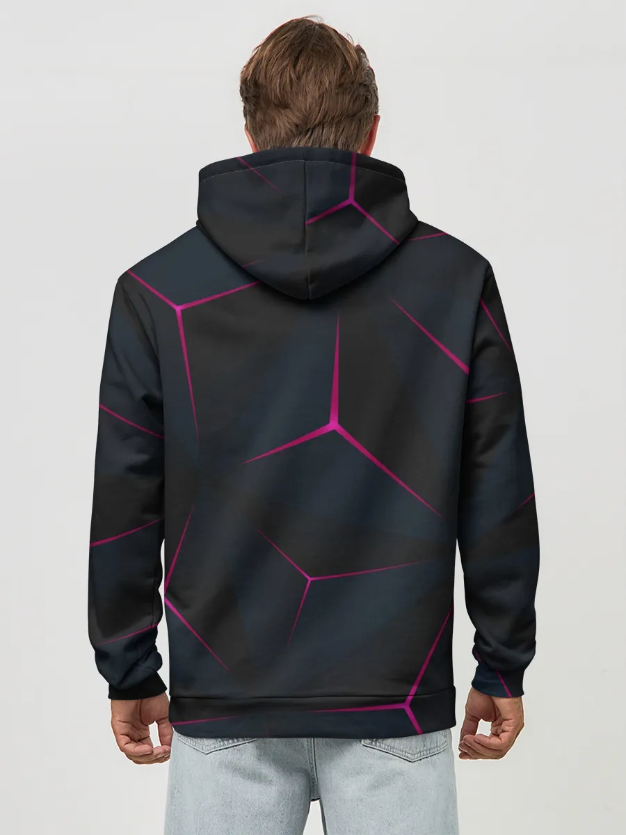 Худи мужской база хлопок / Абстракция Узор