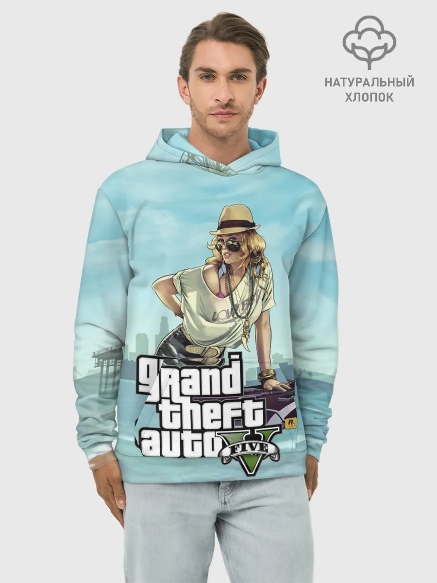 Худи мужской база хлопок / Grand Theft Auto 5 девушка