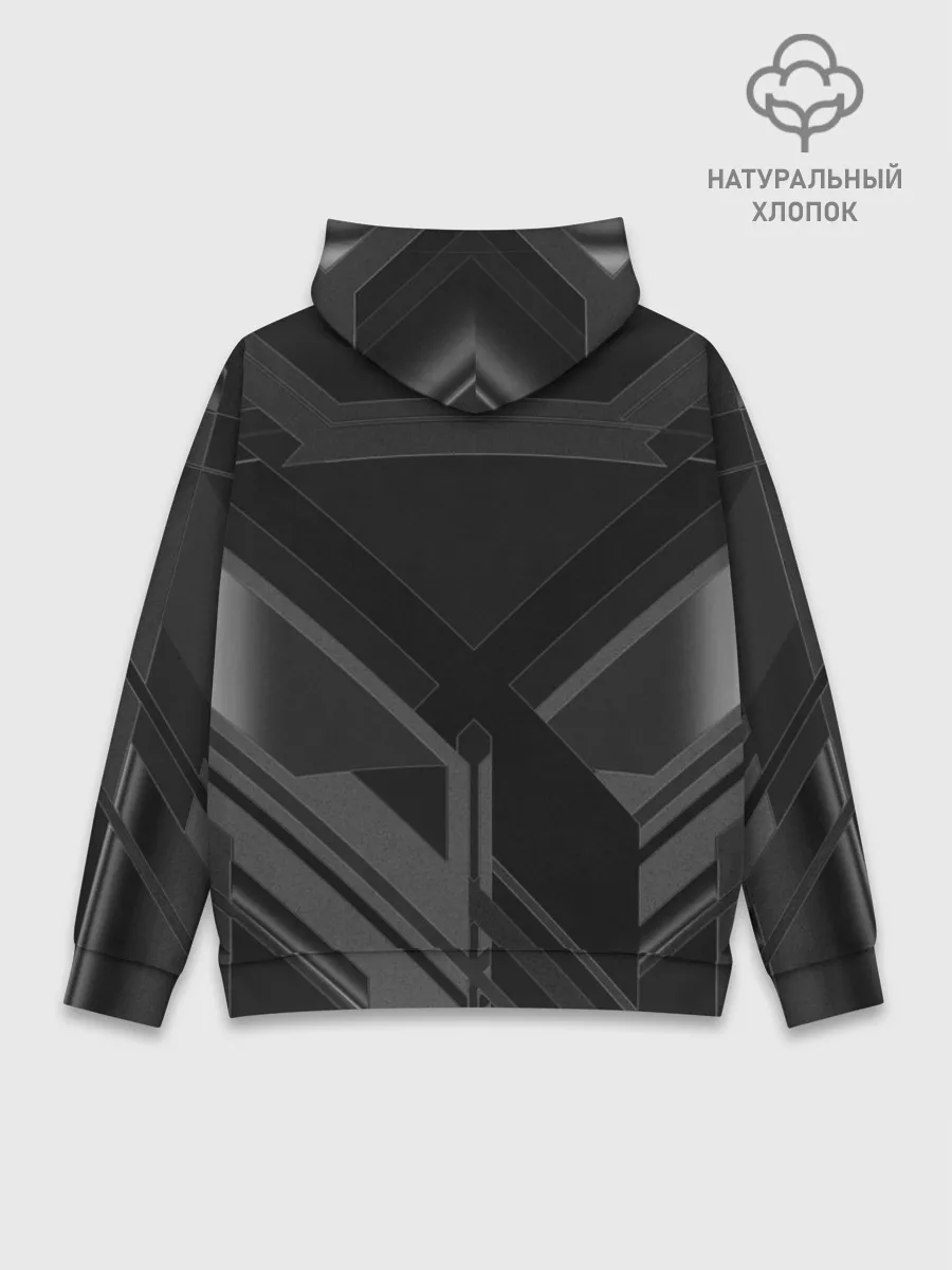Худи мужской база хлопок / Хромированная Сталь