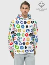 Худи мужской база хлопок / BITCOIN PATTERN | БИТКОИН